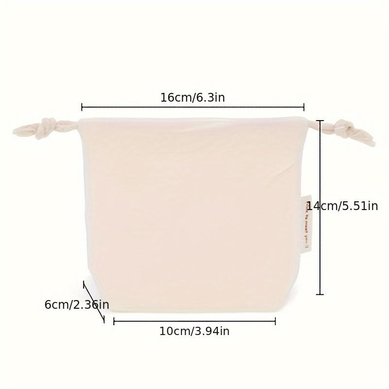 Colorful Blank Cloth Drawstring Canvas Gift Bag with Pockets Mini Cosmetic Coin Storage Canvas Bag
