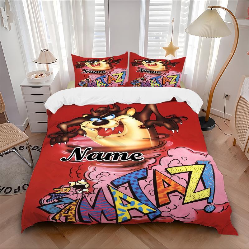 Custom Textile Thunder Cat Bedding 3 Piece Set HD Print Duvet Cover Pillowcases for Teens Adult Bedroom Decoration