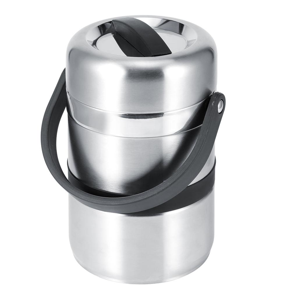 Portable Stainless Steel Multilayer Insulated Thermal Lunch Box Food Container Tableware 1.8L