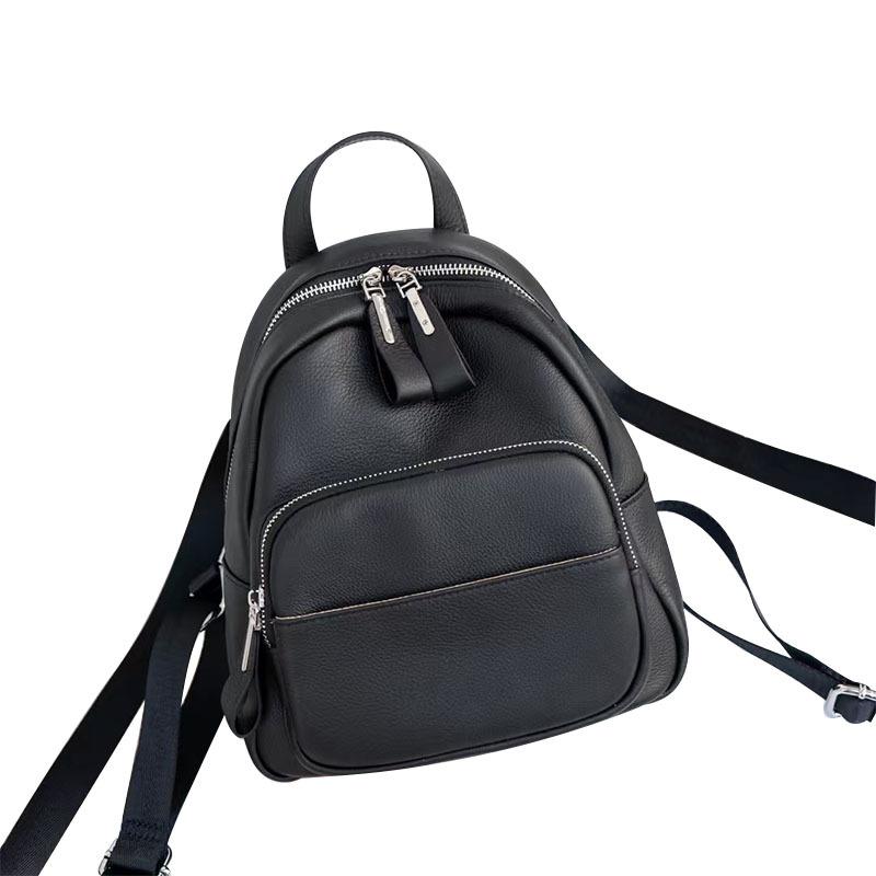 Rucsac simplu din piele naturală pentru femei, la modă, mic rucsac pentru femei, Senior Sense, toate potrivirile, geantă de umăr din piele de vacă