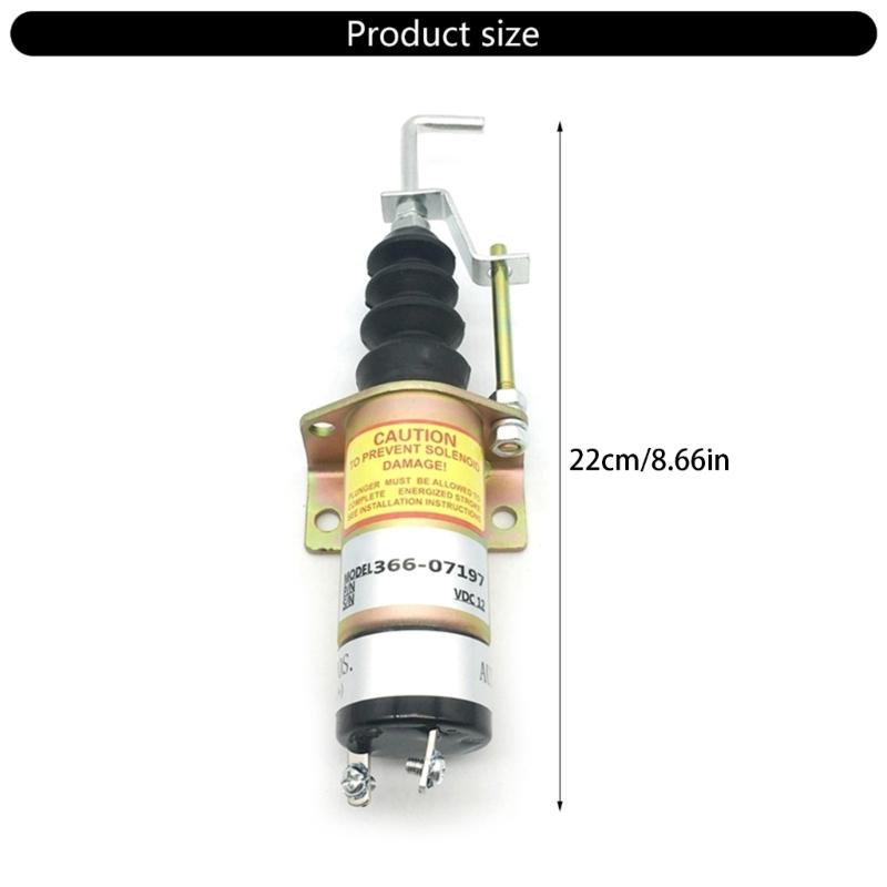 Elettrovalvola di arresto motore per generatore elettrico 12V 24V 366-07197 366-07198 Motore, SK75-8