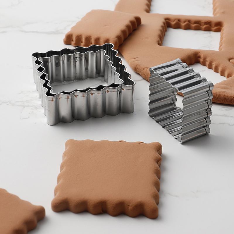 3Pcs Mini Cookie Cutter Set Stainless Steel Sugar Biscuit Veggie Cutters Diy Cookie Fondant Cake Pastry Dough Mold Baking Tool