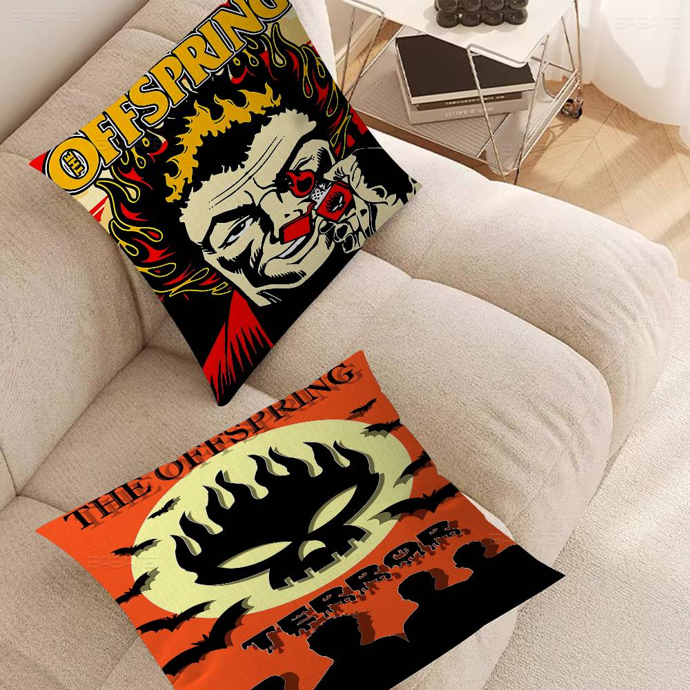 Pop Punk Band T-The OffspringS Pillow Covers Cartoon Sofa Decorative Home Double-sided Printing Short Plush Cute Cushion Cover