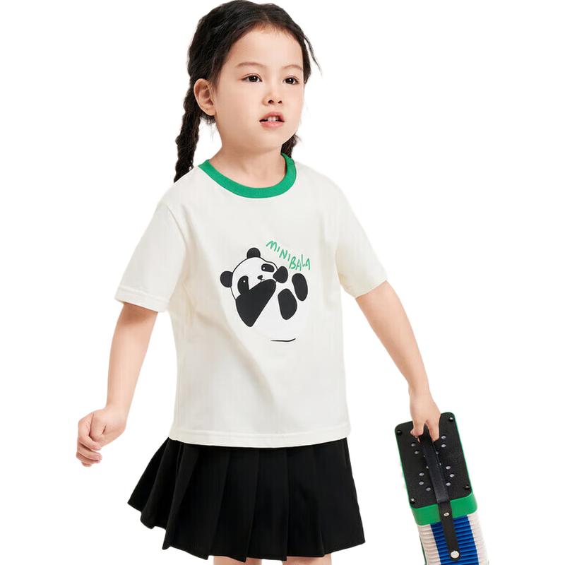 Mini Balabala Kids  Striped Cotton Short Sleeve T-Shirt 120