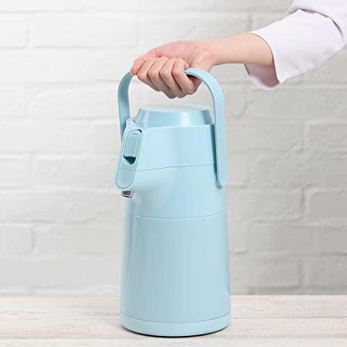 Pearl Metal Air Pot, 2.2L, Stainless Steel, Insulated, Tabletop, Wide Mouth, Upward-Angled, Milky White, Eco Stage HB-6759