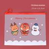 Cartoon Christmas Finger Ring Document Bag - Cute Multifunctional Student Desktop Storage and Pencil Case
