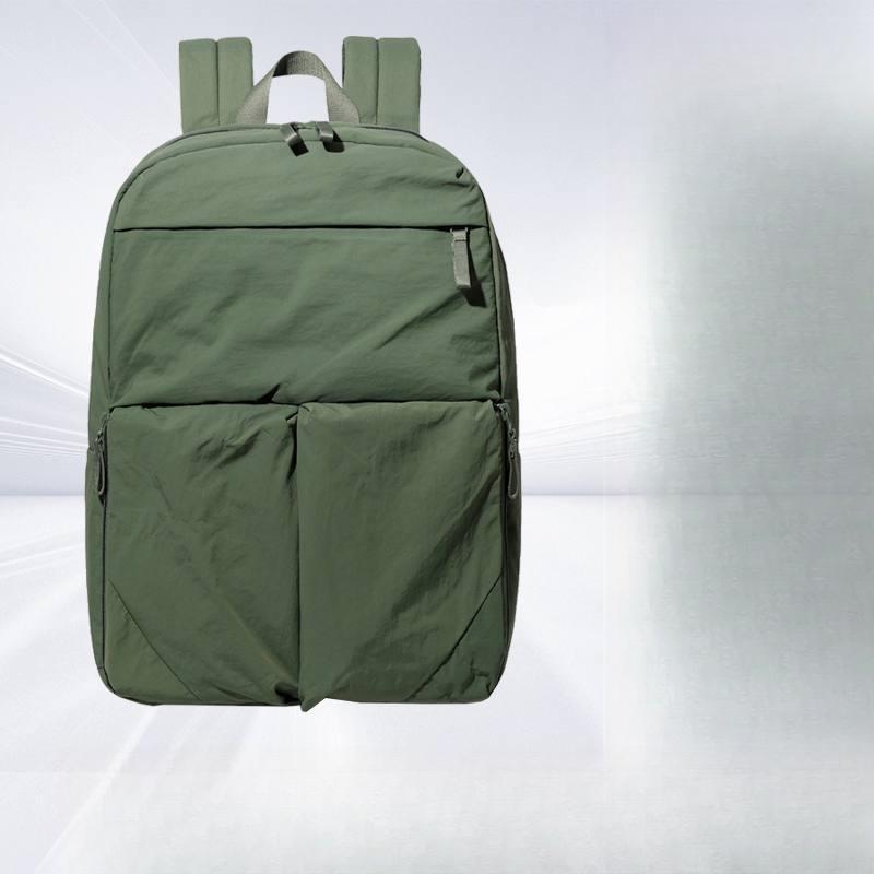 Backpack for Men and Women Large Capacity Solid Color Korean Version Versatile School Bag Junior High School Backpack Double Shoulder Bag