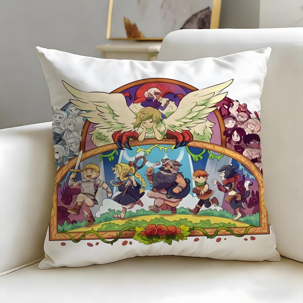 Popular Anime Delicious In Dungeon Cushion Cover Soft EasyWash Pillow Case Versatile for Couch Bed Travel and Office