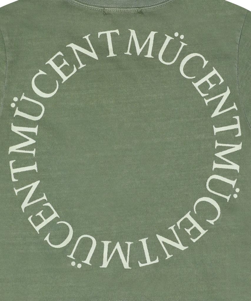 MUCENT Pigment Dirty Wash Round Back Logo Short Sleeve T-Shirt Unisex (2 Colors)