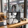 Trendy Cracked Print Tote Bag Stylish Casual Shoulder Handbag for Daily Use