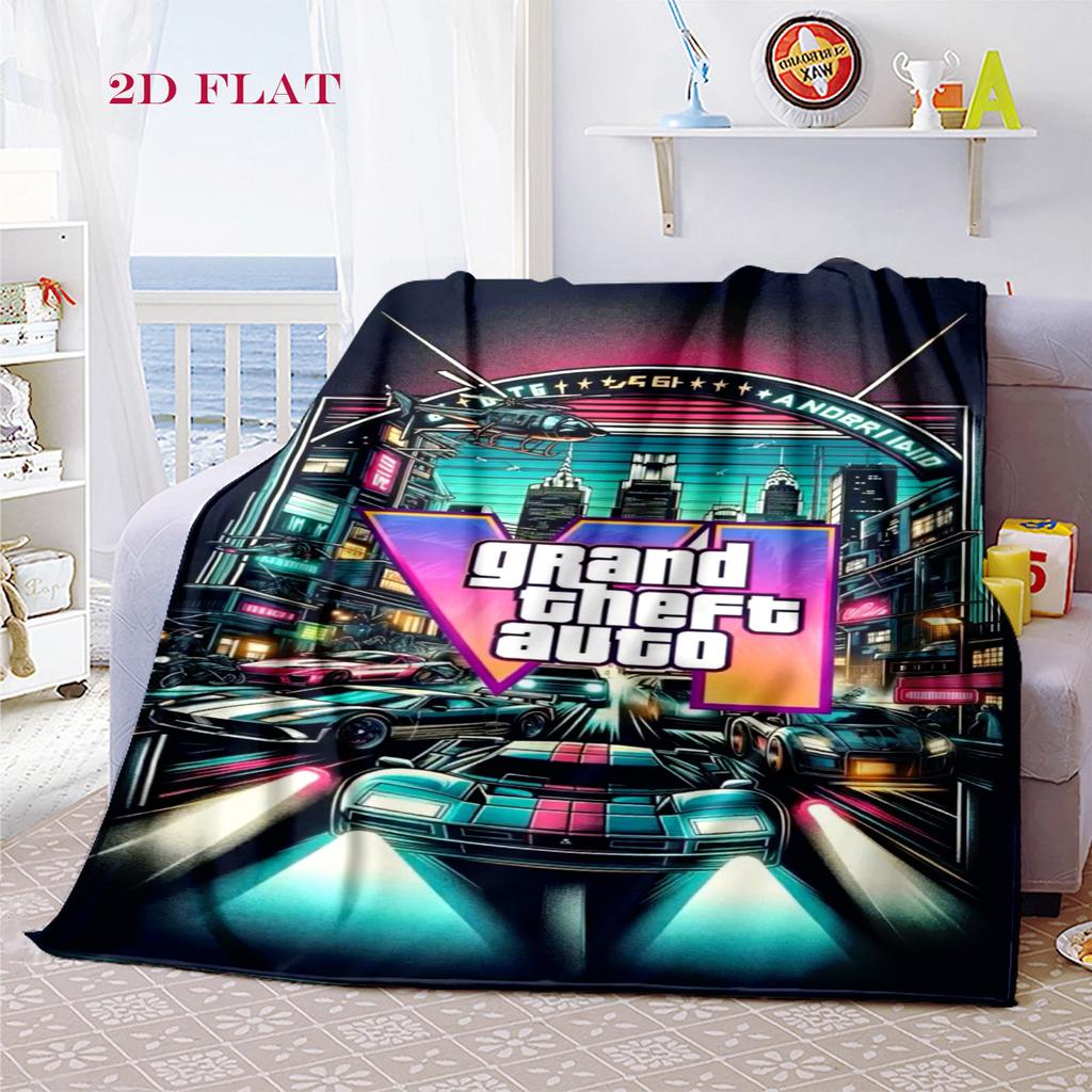 Grand Theft Auto V: Coperta Azione e Avventura coperta Arredamento Casa Coperta per riposo in ufficio Coperta in peluche per esterni Coperta per aria condizionata