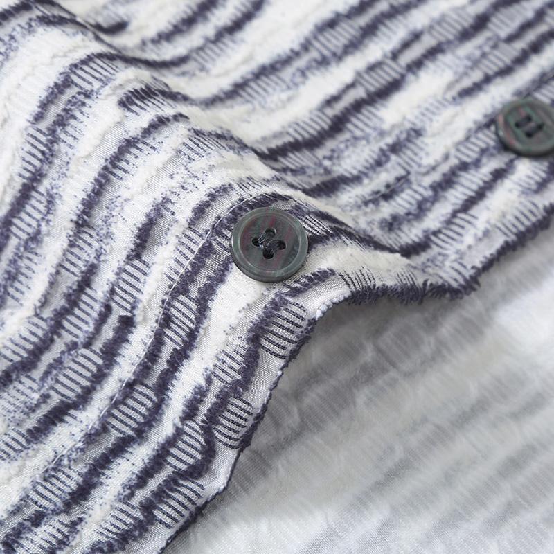 Ανδρικά κοντομάνικα πουκάμισα Summer Fashion Plus Size 4XL-11XL Oversized ριγέ Ανδρικό πουκάμισο