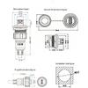 USB2.0 IP67 Waterproof Cable Extension Connector Double Head Coupler Adapter Male To Female Socket Plug Panel Mount, with Waterproof/Dust Cap, with