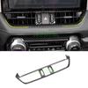 Pentru Toy ota RAV4 Argintiu Fibră de carbon stil Interior Mijloc Consolă Centrală Aer Condiționat Aerisire Capac Prize Trim