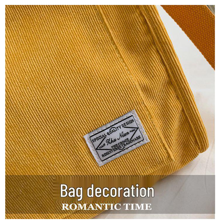 Women's Corduroy Small Square Bag: Trendy Korean Shoulder & Crossbody Handbag