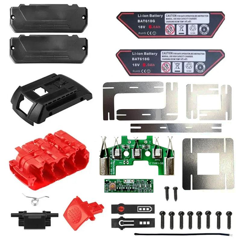 BAT618 Lithium Ion Battery Plastic Case Box Shell PCB Protection Circuit Board For Bosch 18V Li-ion Battery BAT609 6Ah Sticker