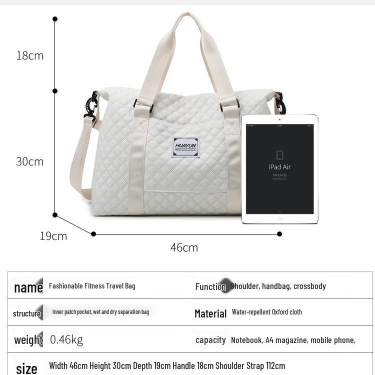 Large Capacity Waterproof Sports Travel Bag with Wet/Dry Separation & Custom Logo
