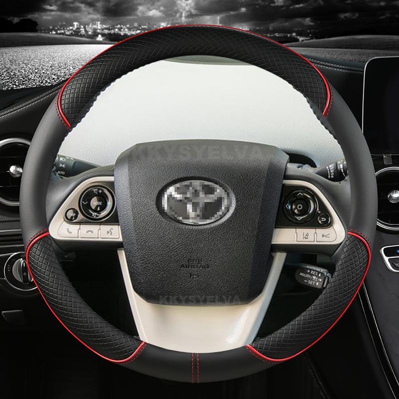 For Toyota Prius 30 20 V Prius C Plus Plug-in Prime XW10 XW20 XW30 XW50 2001~ Car Steering Wheel Cover Auto Accessories