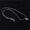 Geometric Silver Cross Pendant Necklace With Zirconia For Romantic Couples