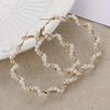 Fashion Big Circle Hoop Earrings for Women Girl New Geometric Imitation Pearl Round Earring Brincos Party Zircon Gift
