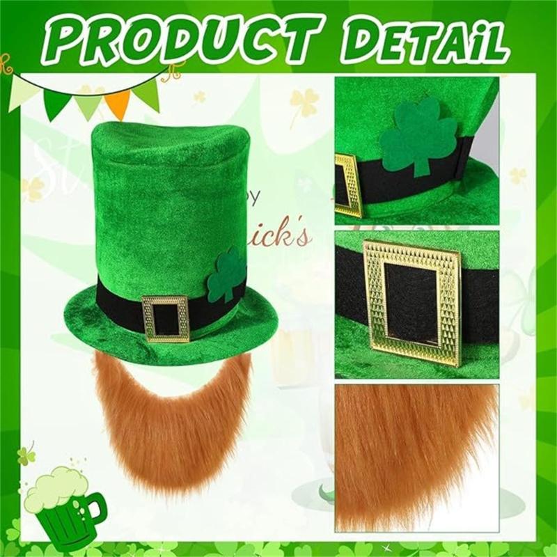 Regulowana Nakrycie Głowy Patricks Dla Mężczyzn Kobiet Dzieci Na Festiwal Zielone Pasujące Do Stroje i Akcesoria z Koniczyną