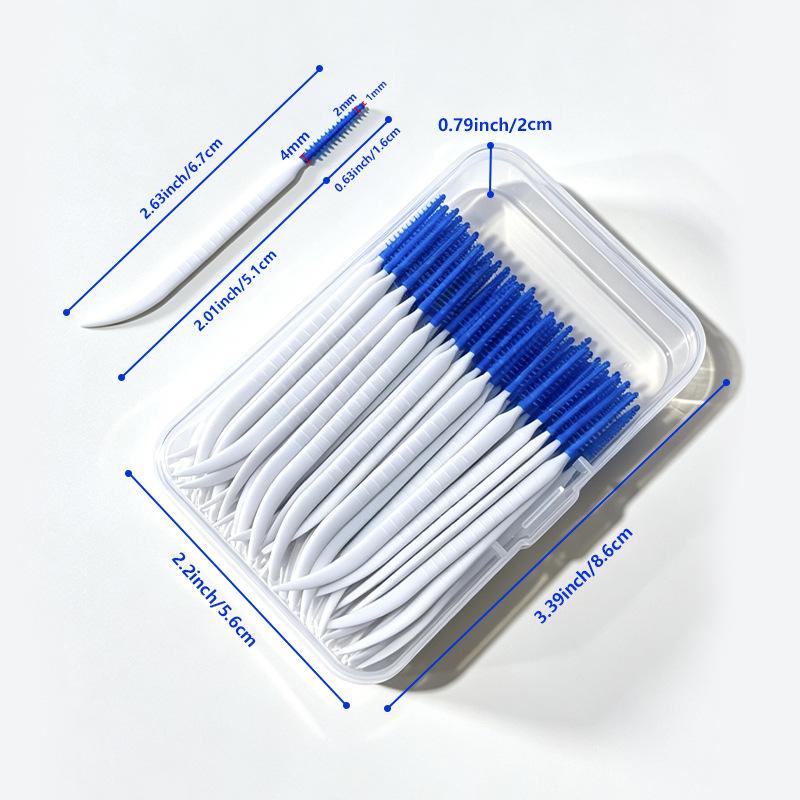 150 Pcs Dual-Use Interdental Brushes Soft Silicone, Disposable Dental Picks, Dental Floss Picks for Effective Teeth Cleaning