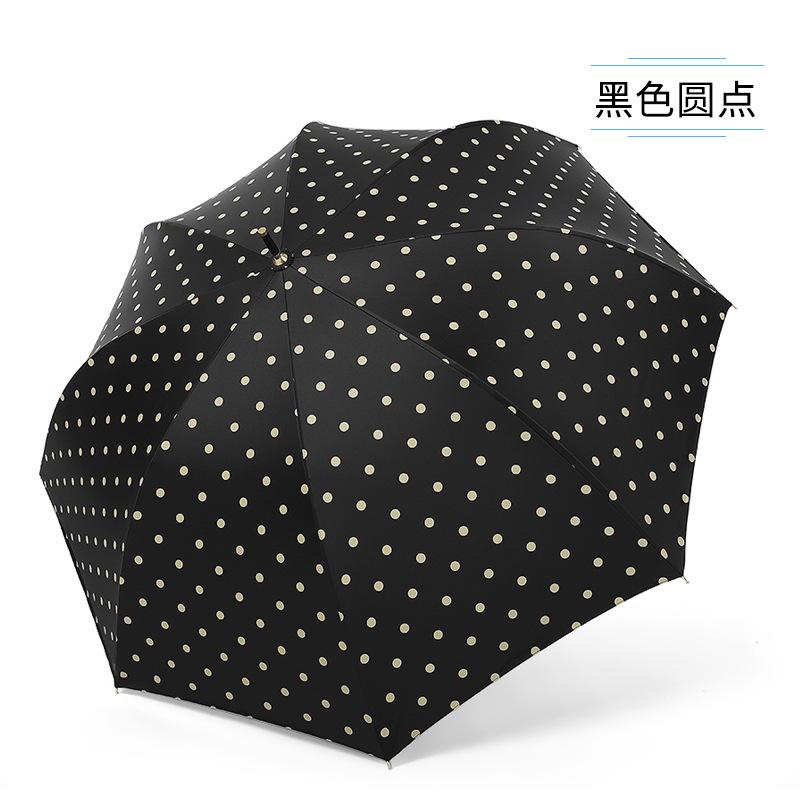 Japanese small fresh 8 bone vinyl straight rod umbrella long handle umbrella simple retro advertisement