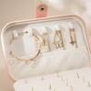 Simple Jewelry Box, Jewelry Box, Small Door Portable Storage Earrings, Earrings, Rings, Necklaces, Double-layer Storage Box.