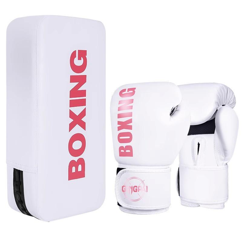 Kids Adult Boxing Gloves Set With Hand Targets Foot Target Martial Arts Training PU Leather 6oz-12oz