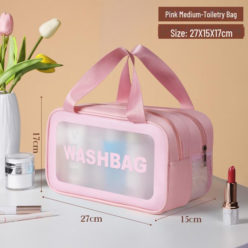 

Женская дорожная косметичка большой вместимости с отделением для влажного/сухого хранения