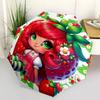 Strawberry Girl Themed Automatic Opening and Closing Umbrella, Compact Travel Umbrella, Lightweight and Portable, Suitable for Beach Commuti