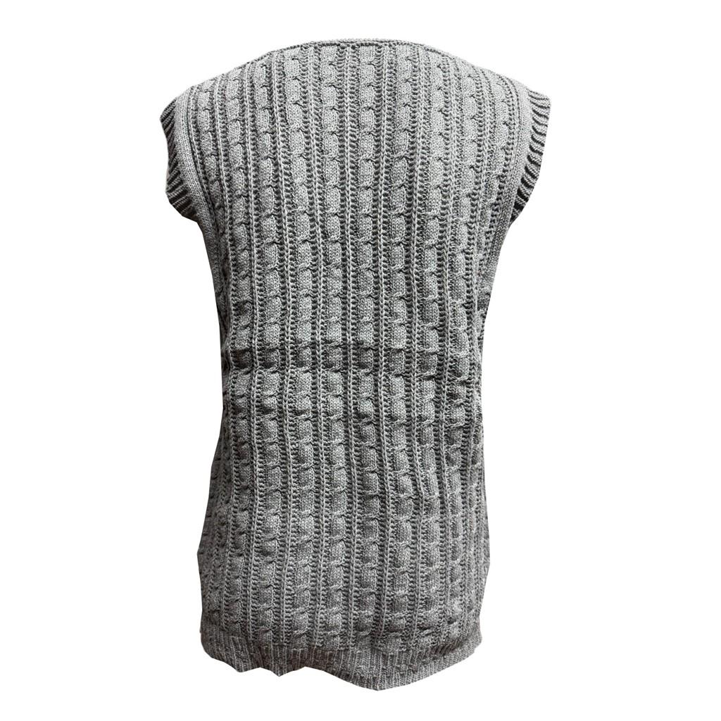 Ciciten Pocket Buttoned Daily Knitwear Women's Vest Mother's Vest