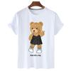 Funny Bear Print Tshirt Women Fashion Cartoon Harajuku Casual T-shirt Female Summer Short Sleeved Top Tees Unisex T Shirt