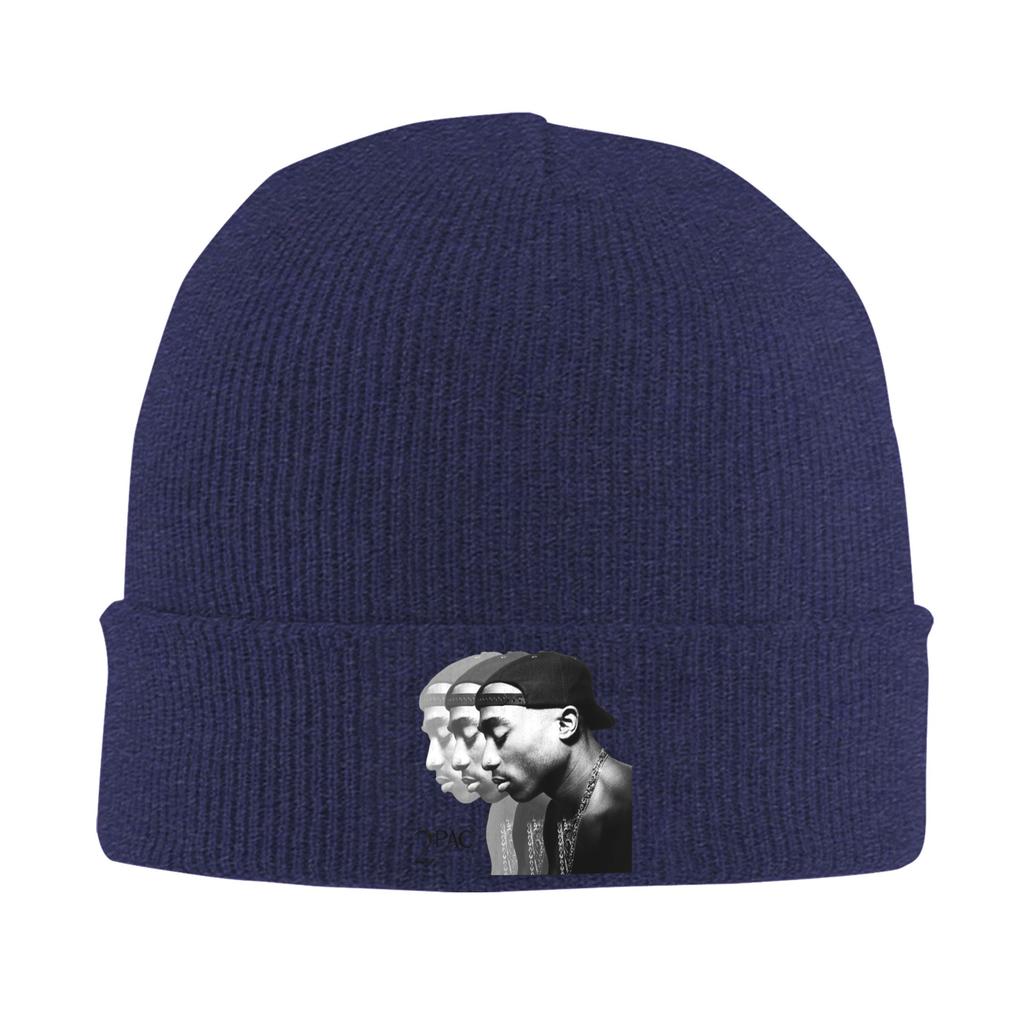 Rapper Tupac 2pac Graphic Printed Bonnet Hats  Beanie Hats Spring Graphic Knitting Hat Retro Men Women Unisex Gym Warm Cap