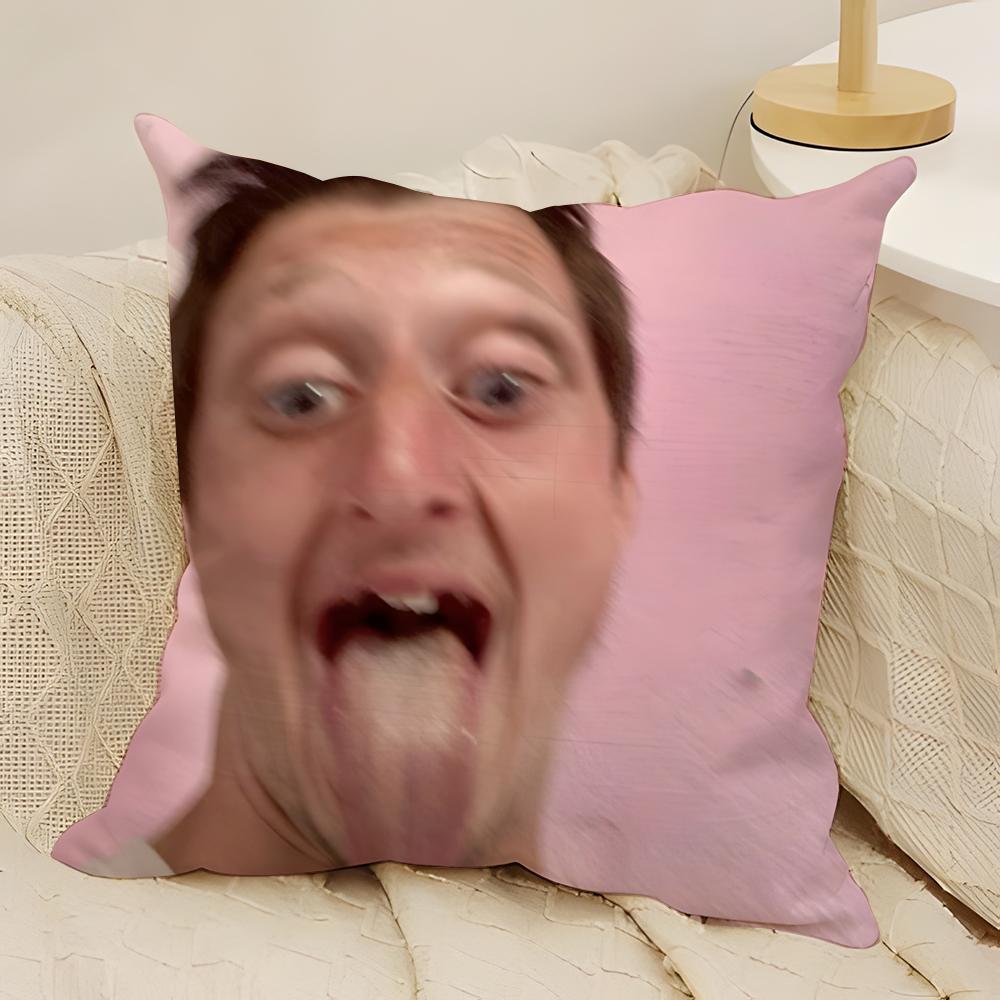 Funny Meme Music D-Daniel Larson 2 Pillow Case Natural Linen Double-Sided Printing Sofa Home Decor Cushion Cover