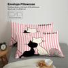 3-piece Down Duvet Cover with Couple Cat Pattern Print (1 Down Duvet Cover+2 Pillowcases, No Core) Soft Bedding Set