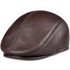 Autumn and winter hats men middle-aged and elderly beret British versatile fashion winter old man pu forward cap