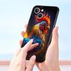 Cock Rooster Chicken Phone Case For iPhone 17 16 15 Pro Max 11 12 13 14 7 8 Plus SE 2020 X XR XS Cover Soft Black