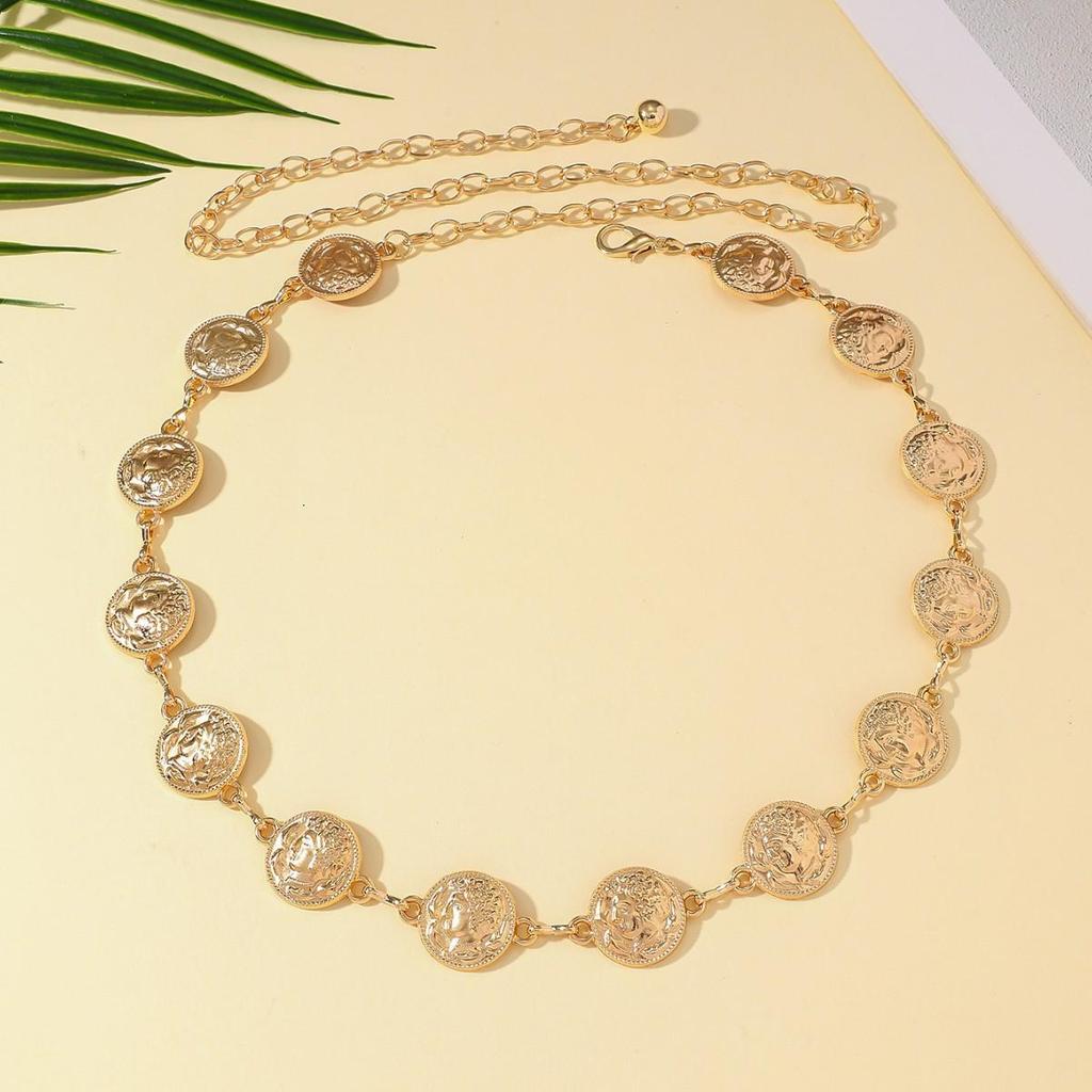 Bohemian Retro Metal Waist Chain for Women - Ethnic Style Body Jewelry