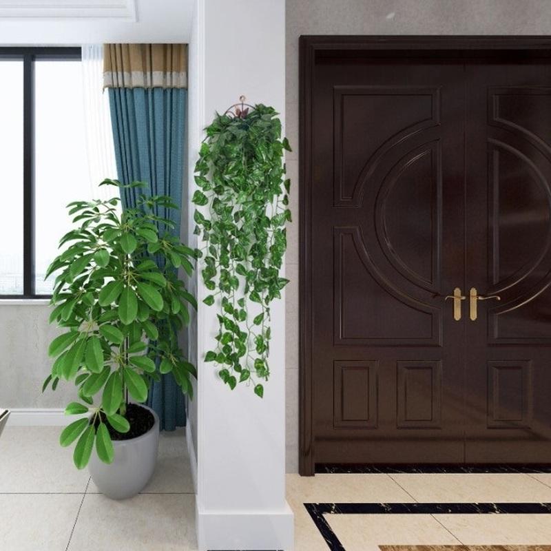 Simulation Green Dill Sweet Potato Grape Wall Hanging Fake Flower Rattan Green Plant Decoration