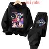 Unisex Sets Children Hoodies Kpop Demon Hunters Kawaii Pullover Sweatshirt Anime Trucksuit Cartoon Clothes