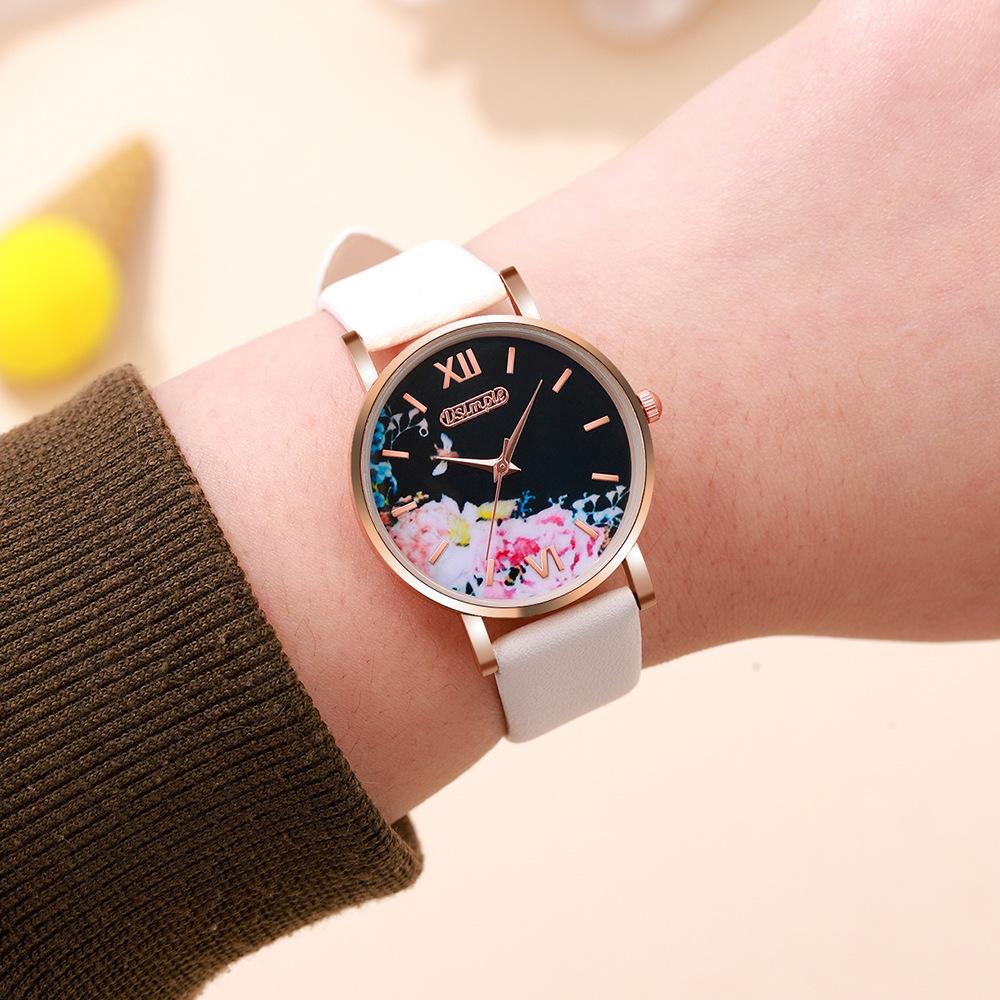 Módní párové hodinky Kožený řemínek Pánské quartzové hodinky Elegantní móda Dámské hodinky Studentské hodinky