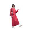 Dark Blue Casual Hoodie & Skirt Set for Women - Korean Style 2026 Spring Collection, Loose Fit, Sporty Two-Piece.