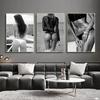 Black And White Sexy Woman Body Bikini Poster Modern Canvas Painting Prints Sensual Wall Art Picture For Living Room Home Decor