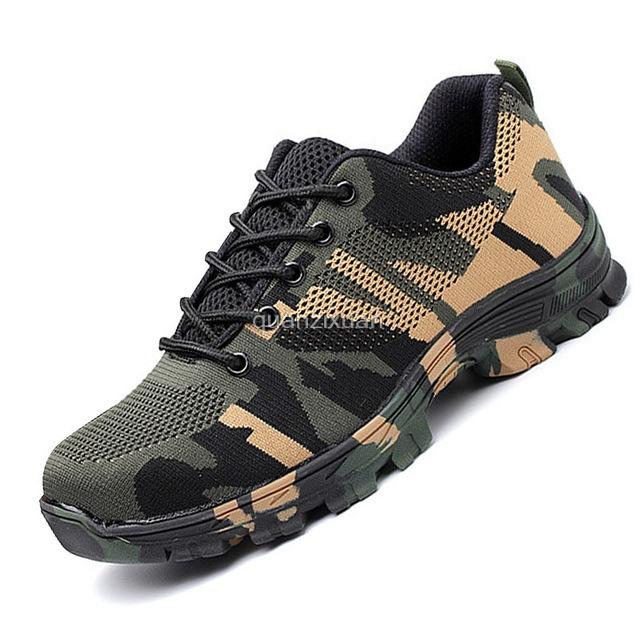 Fashion Work Safety Shoes Men Boots Fashion Work Sneakers Male Shoes Adult Work Boots Steel Toe Shoes Indestructible Men Safety Boots