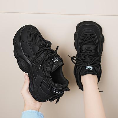 Dad Shoes for Women In Autumn New Breathable Mesh Shoes for Women Korean Versatile Height-enhancing Casual Sports Shoes Trend