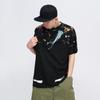 IELGY T-shirt Loose Casual Round Neck All-match Bottoming Shirt Printing Graffiti Short-sleeved Splash Ink Japanese