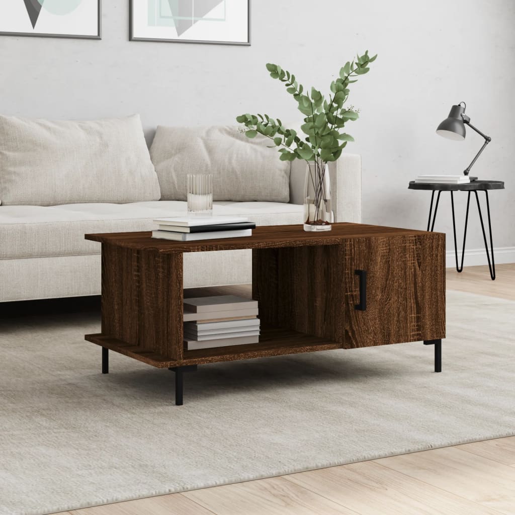  Coffee Table, Brown Oak, 90x50x40 Cm