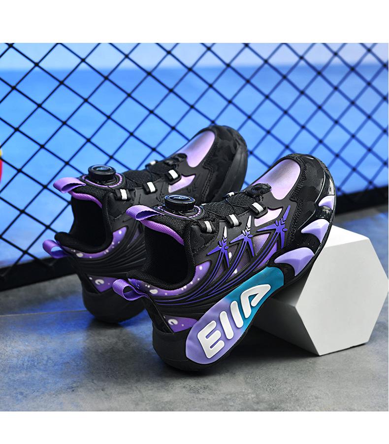 Rutschfeste Leder-Basketballschuhe für Kinder - Strapazierfähige, verschleißfeste Laufschuhe für Jungen