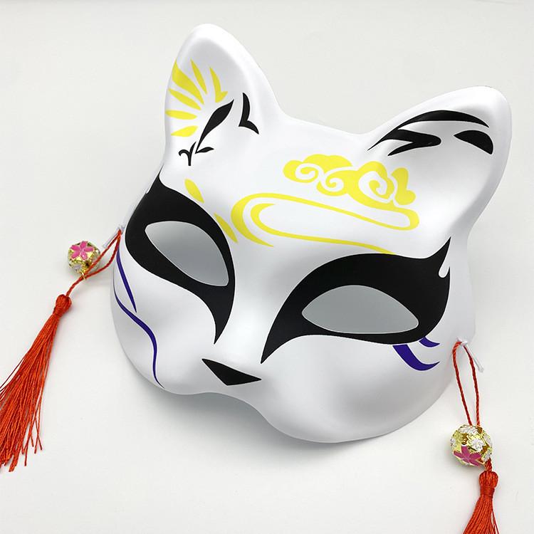 Halloween Handcrafted Fox Half Face Mask For Cosplay And Costume Party